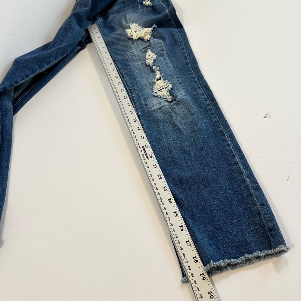 Seven7 Jeans Distressed Slim Straight Womens Size 12 Stretch - Picture 10 of 10